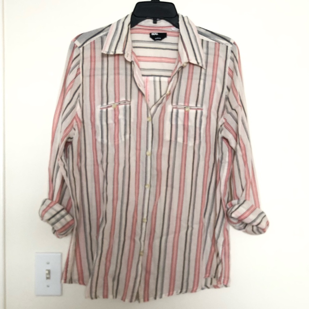 Urban outfitters Stripe Button Down Top